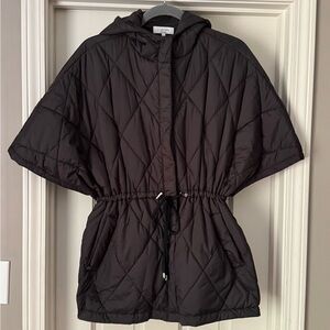 Society Black Quilted Hooded Puffer Jacket